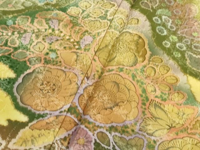 平和屋本店□極上 吉乃一廉 幻の辻が花 訪問着 ロング丈 暈し染め 銀