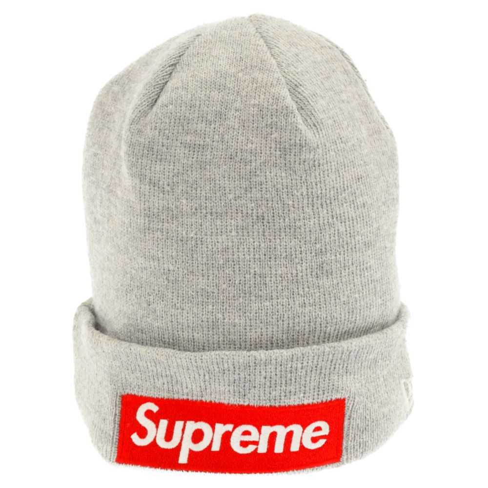 Supreme Box Logo Beanie Newera グレーニット帽/ビーニー