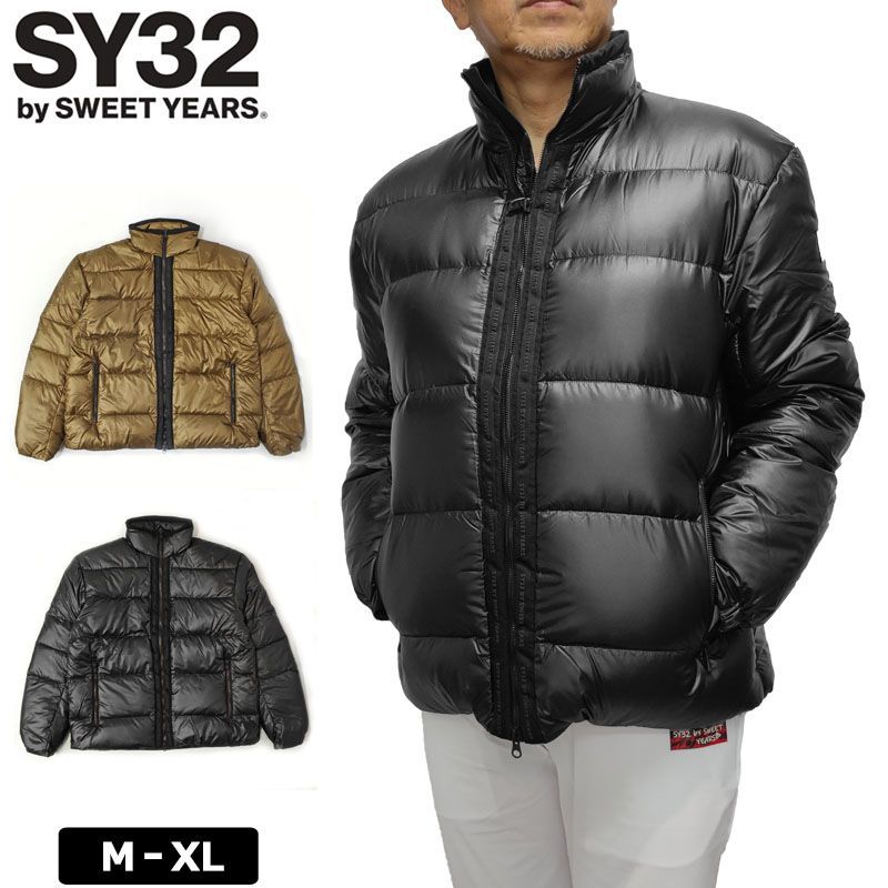 SY32 ブラック ダウンジャケット SY32 BY SWEET YEARS ゴルフウェア