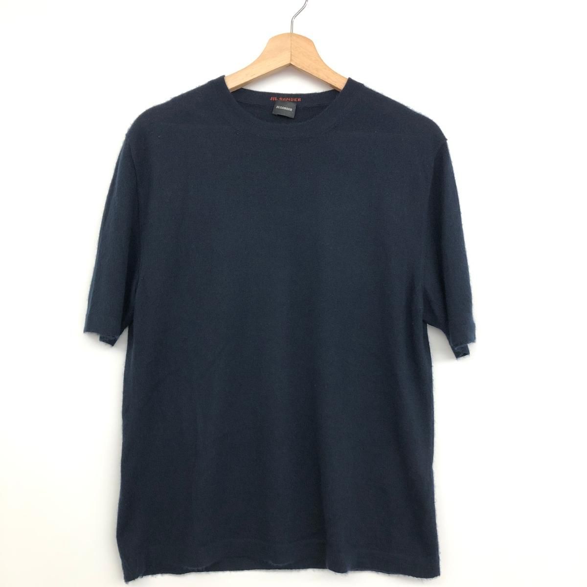 JIL SANDER ジルサンダー 半袖 ニット 48 ネイビー メンズ 