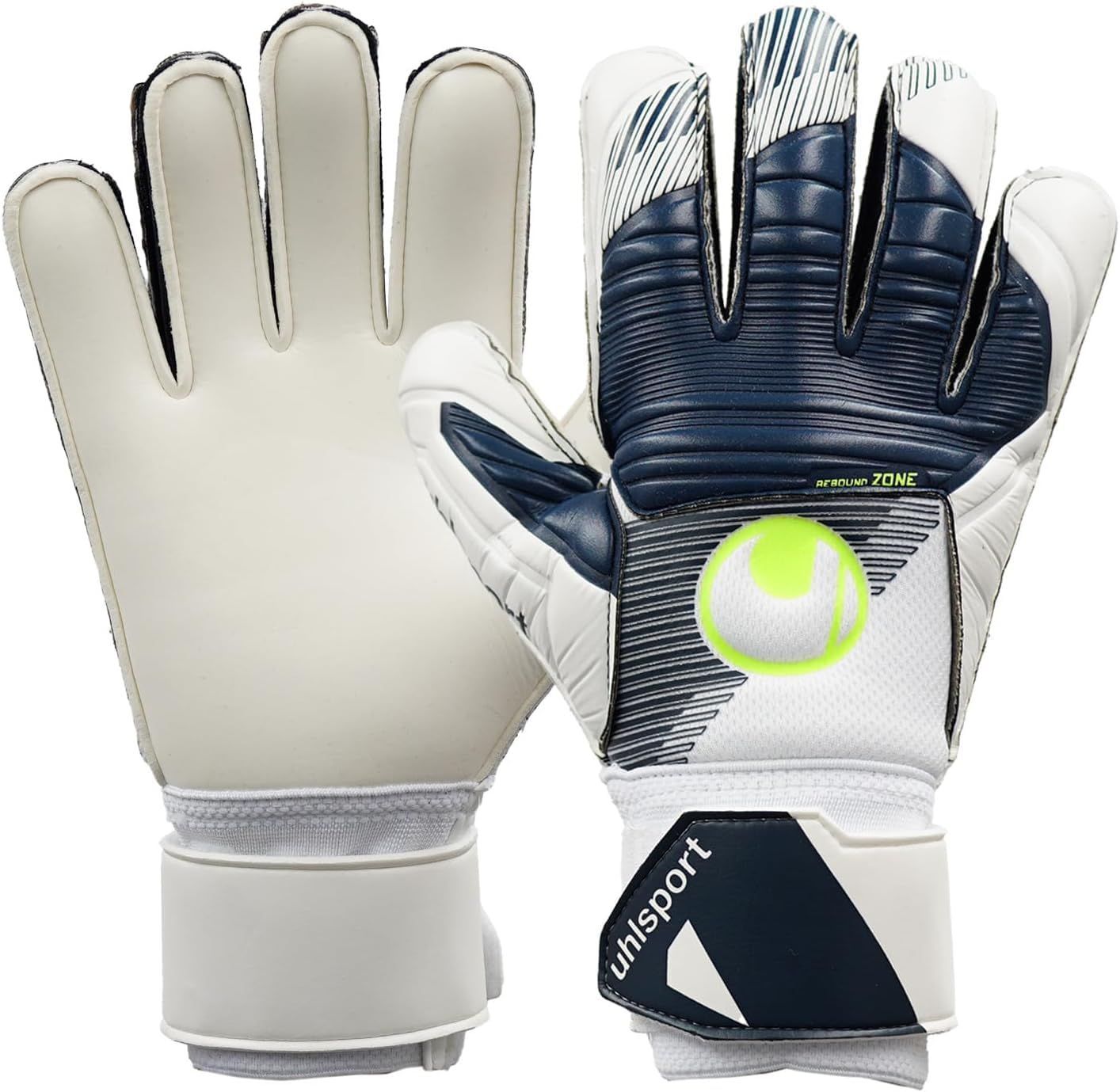Color ホワイトｘネイビーｘフローイエロー_Size 9 uhlsport ウールシュポルト 試合|練習用 サッカー GK キーパーグローブ パワーライン ホライゾン ソフト プロ 1011311 02 9 ホワイトｘネイビーｘフローイエロー