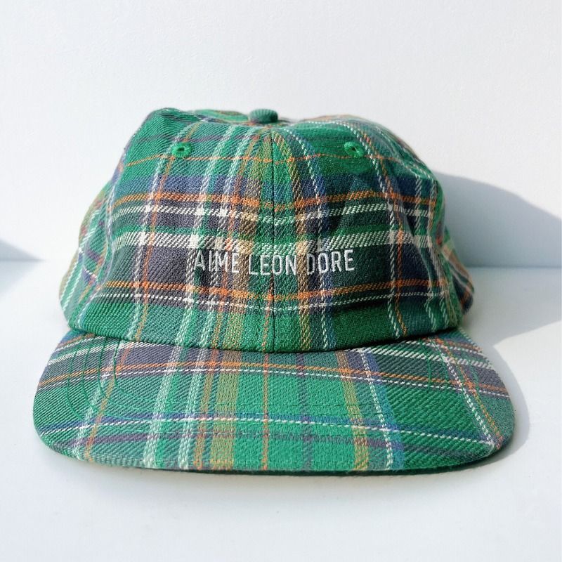 AIME LEON DORE PLAID LOGO HAT』エメ レオン ドレ チェック柄ロゴ刺繍