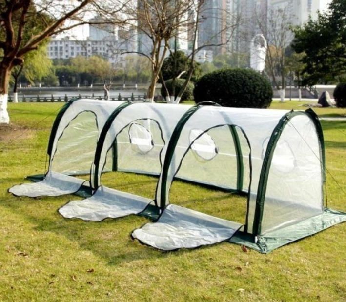 ♥ 移動式トンネル ビニールハウス 菜園ハウス 温室 グリーンハウス ガーデンハウス 間口1ｍ×奥行3ｍ×高さ1ｍガラス繊維パイプ