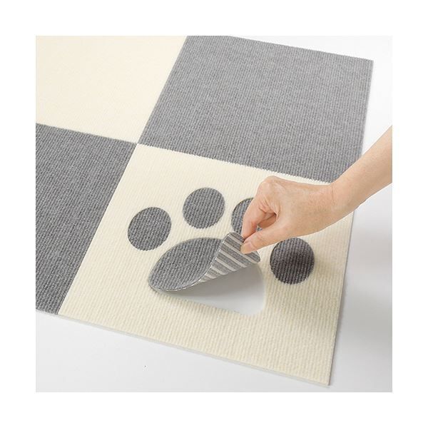まとめ サンコーおくだけ吸着 おあそびマット 肉球 足形 グレー×アイボリー KQ-97 1パック 2枚 ×5セット WWW_GEBZETESISAT_COM_TR