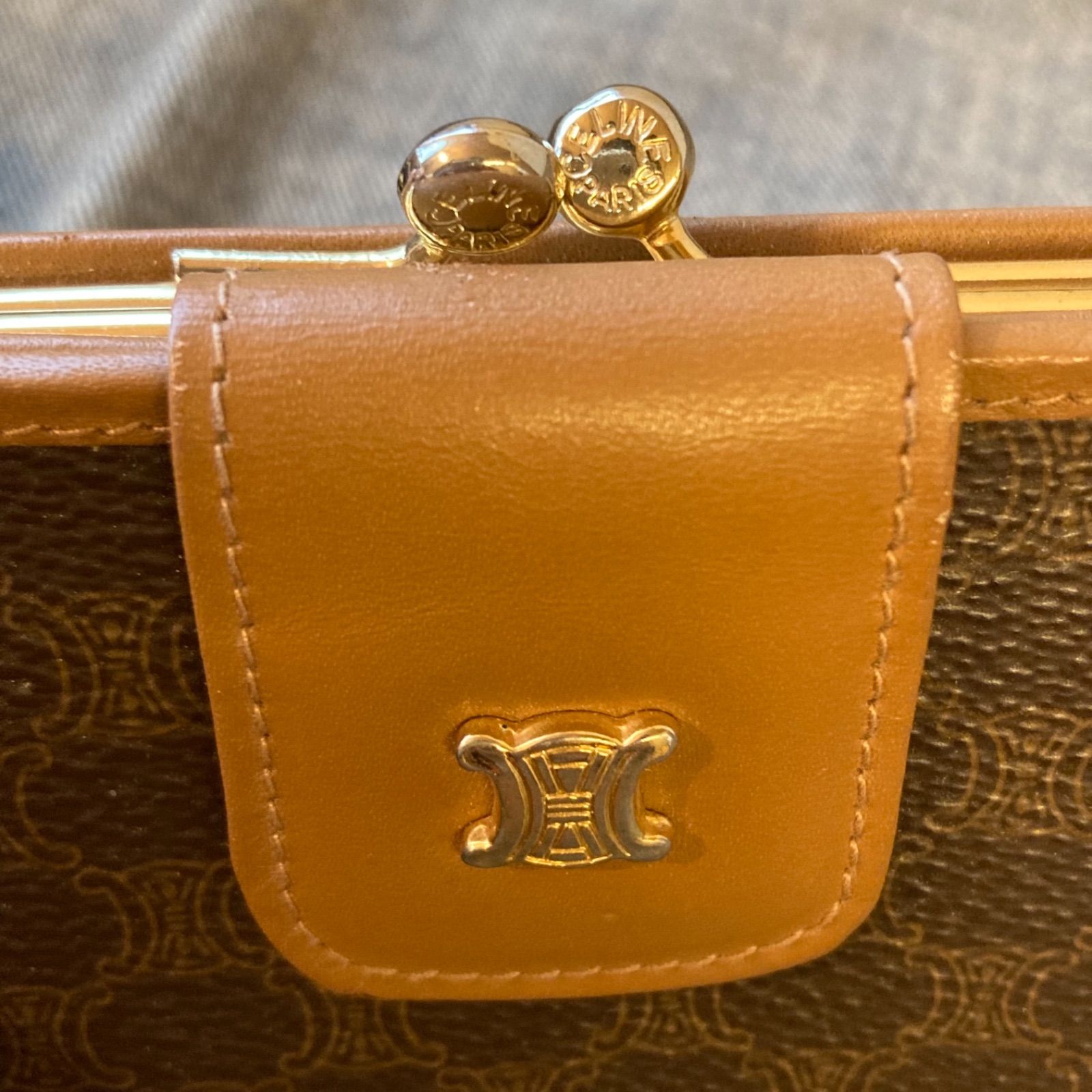 OLD CELINE オールドセリーヌ 財布 がま口 マカダム トリオンフ - メルカリ