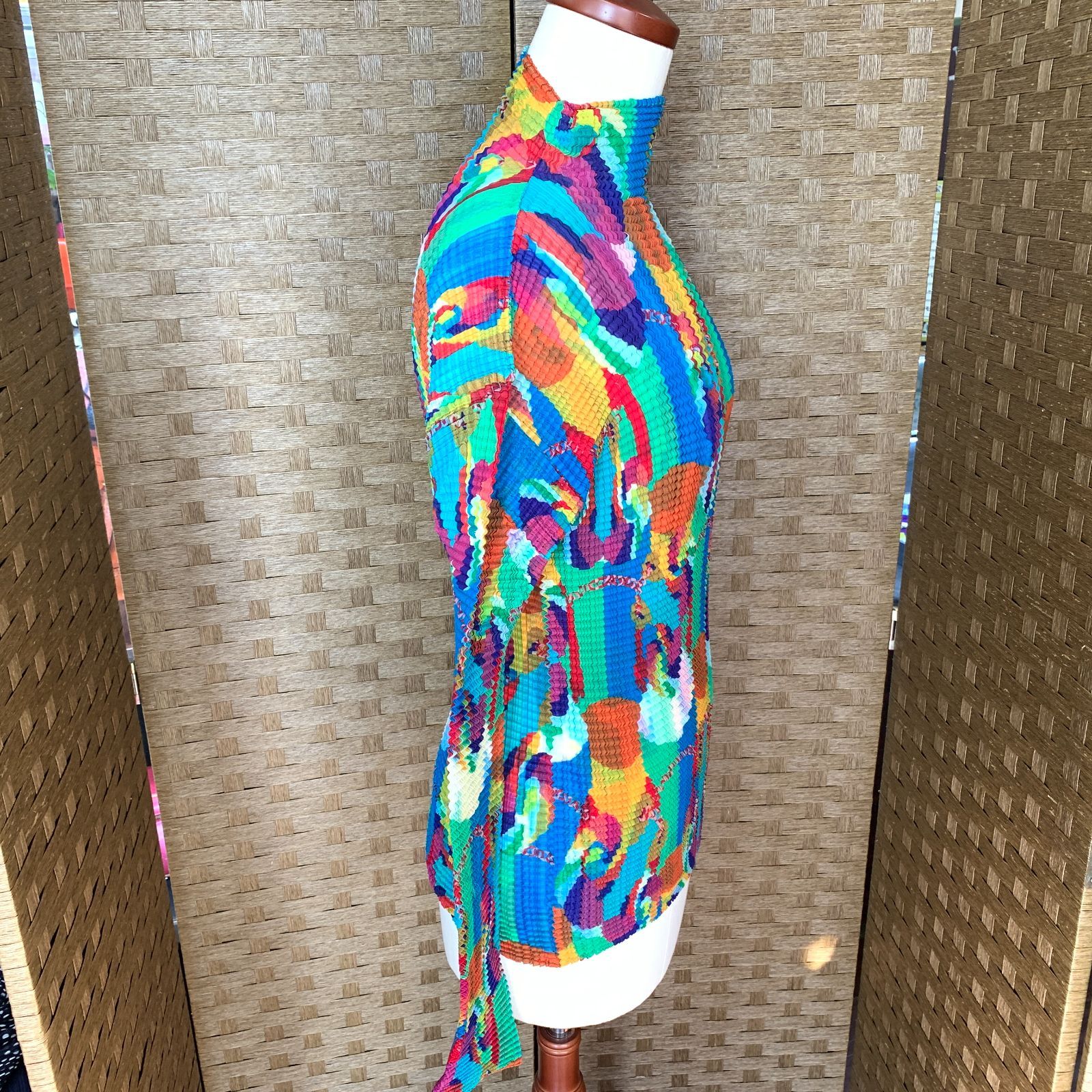 ISSEY MIYAKE FÊTE】プリーツ シアーカットソー