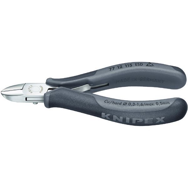 KNIPEX クニペックス エレクトロニクスニッパー ESD 全長115mm パック入 7712-115SB