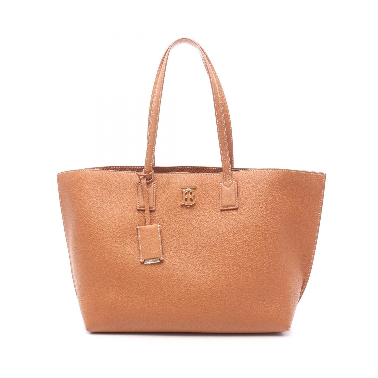 バーバリー BURBERRY トートバッグ レザー製 ブラウン