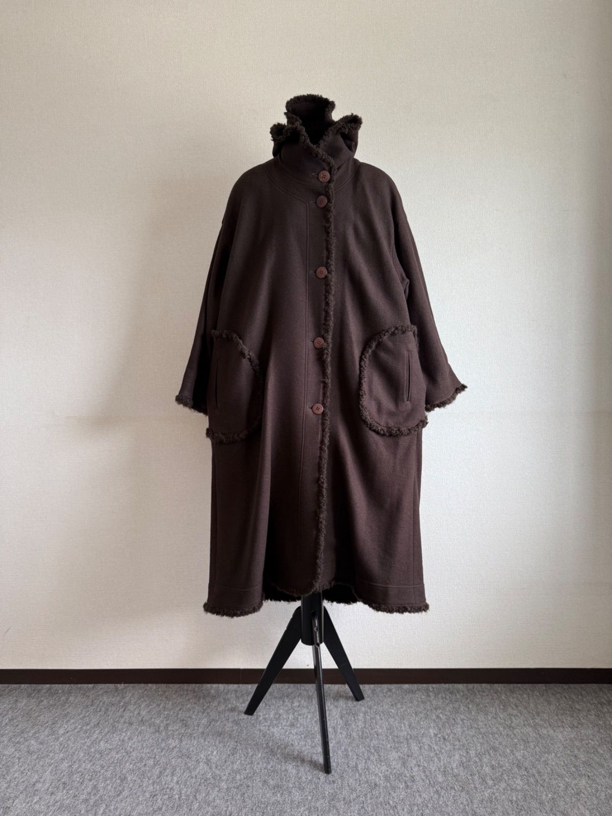 1980s Gucci stitch Hooded coat 1980年代 OLD GUCCI グッチ 変形コート フーテッドコート ブルゾン ジャケット