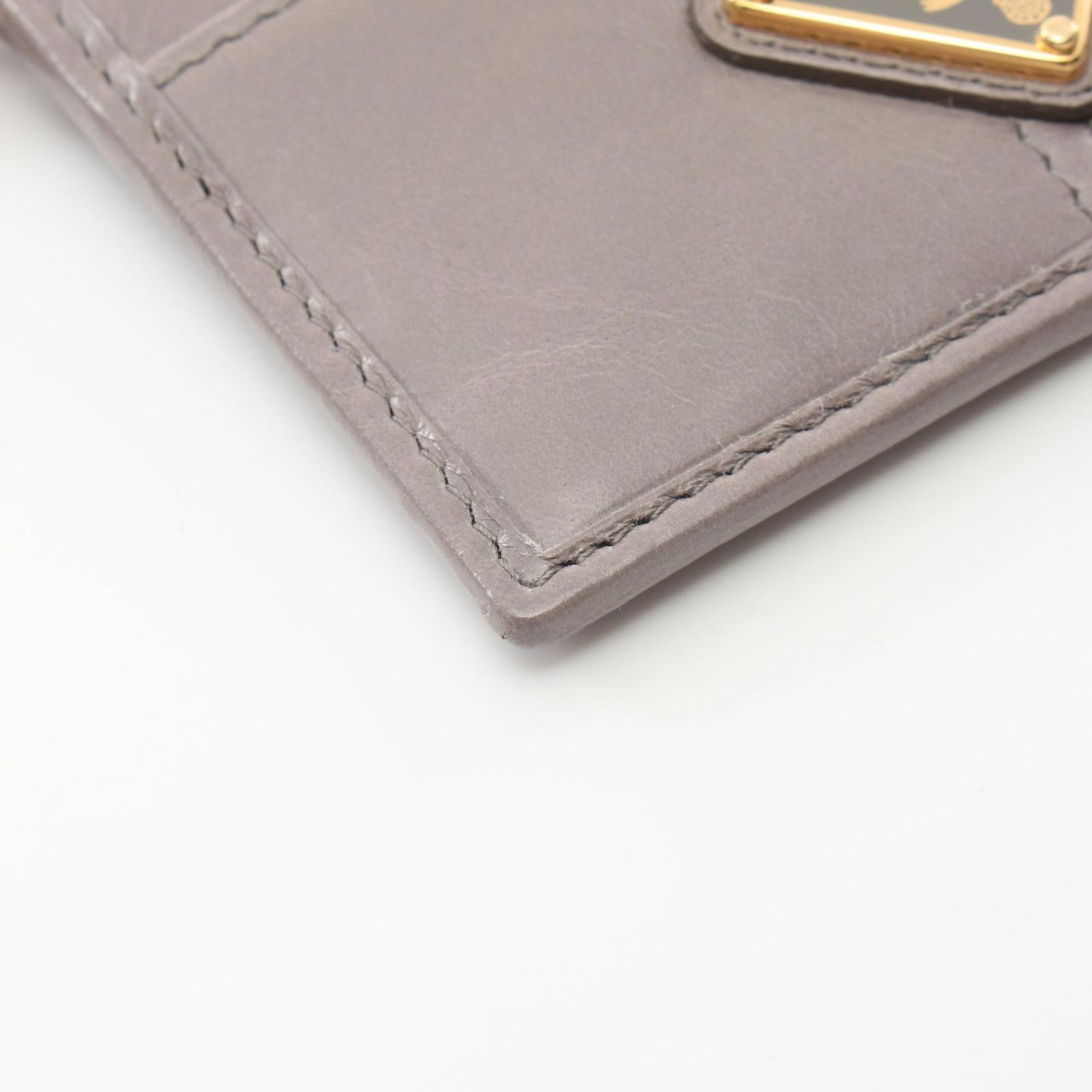 プラダ PRADA カードケース SOFT LUX 1MC0252CYRF0116 グレー レザー  