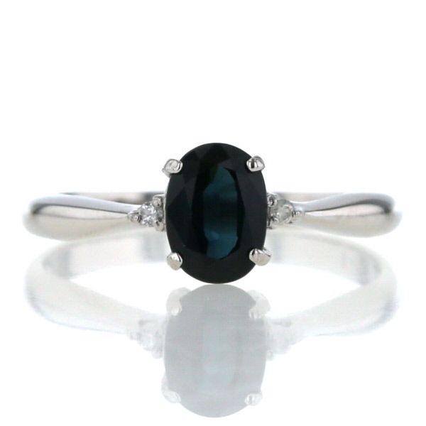 Pt900 プラチナ リング サファイア 1.0ct ダイヤモンド 0.02ct