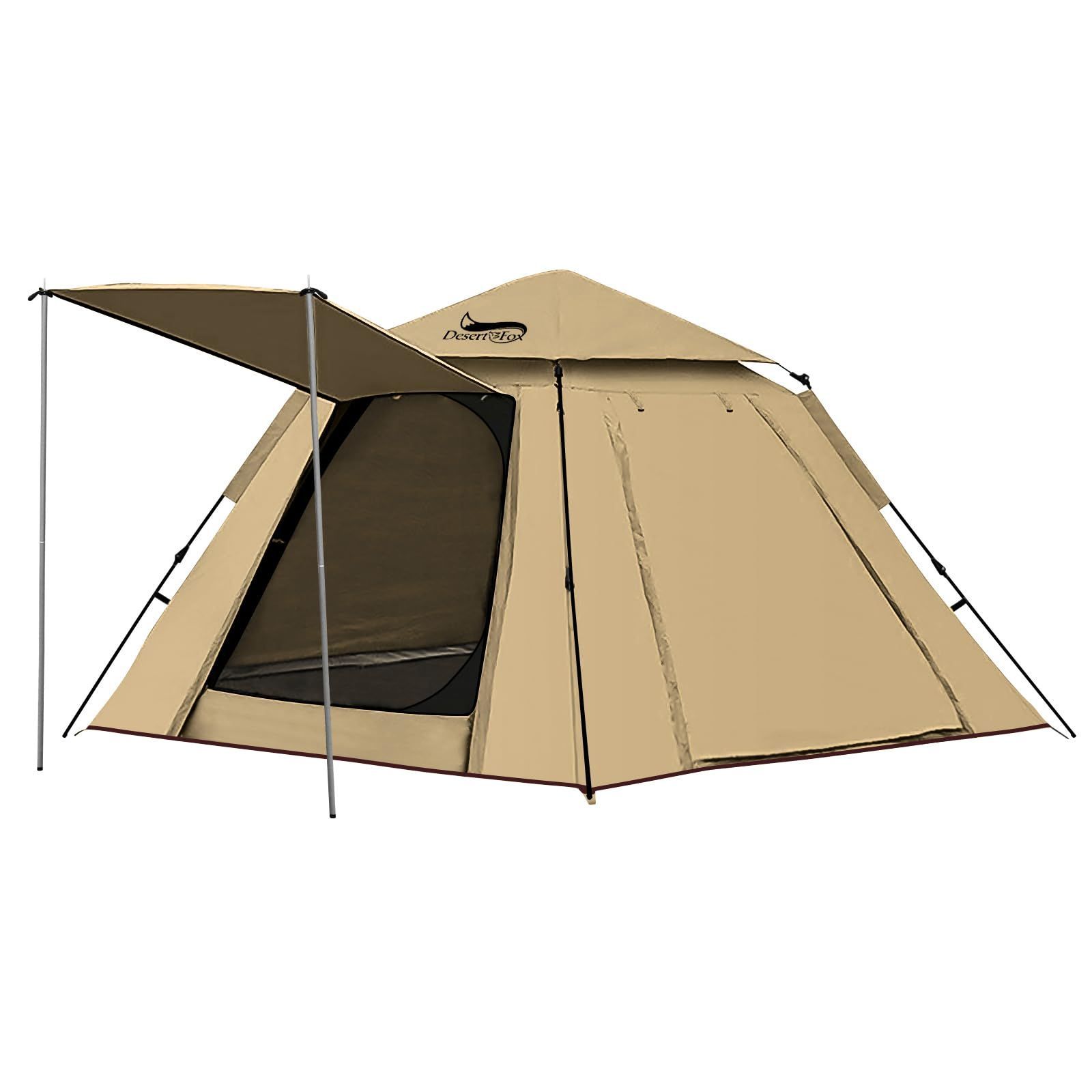 DesertFoxテント コット テント 1人用 ソロテント 4000mm耐水圧 前室