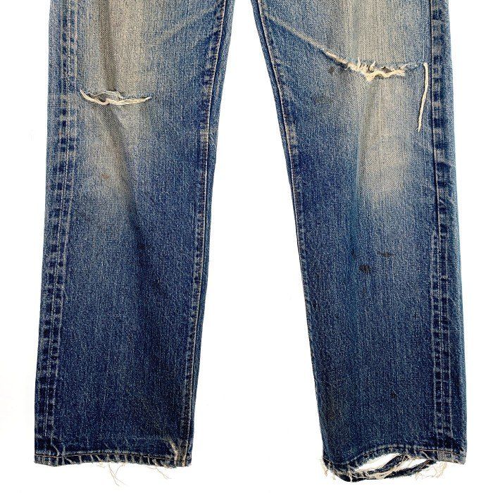 60-70's LEVI'S リーバイス 502 BIG E デニムパンツ インディゴ トップ裏16 スコービルジッパー Size w74cm 60-70's LEVI'S リーバイス 502 BIG E デニムパンツ インディゴ トップ