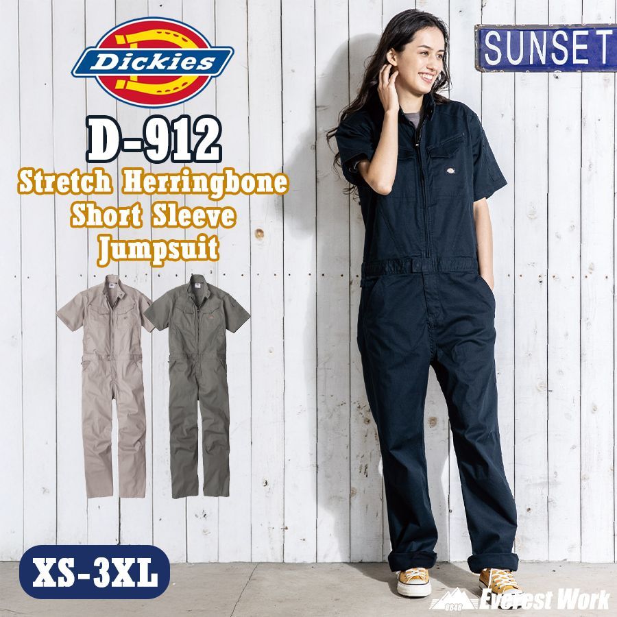 DICKIES ツナギ 半袖 美品 大きいサイズ アメリカ輸入 古着 作業着 紺 DICKIES 半袖 ツナギ 大きいサイズ USA輸入 古着 作業着 紺