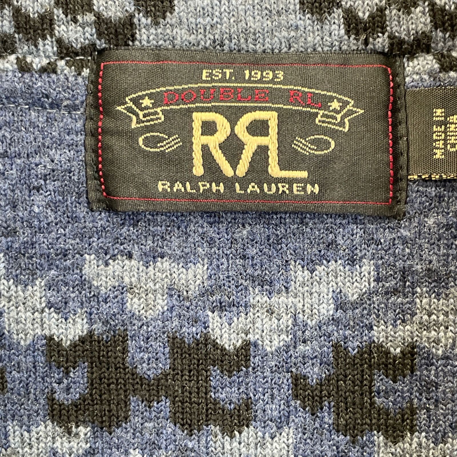 RRL ダブルアールエル 22AW インディゴ フェアアイル ハイパイル 総柄 