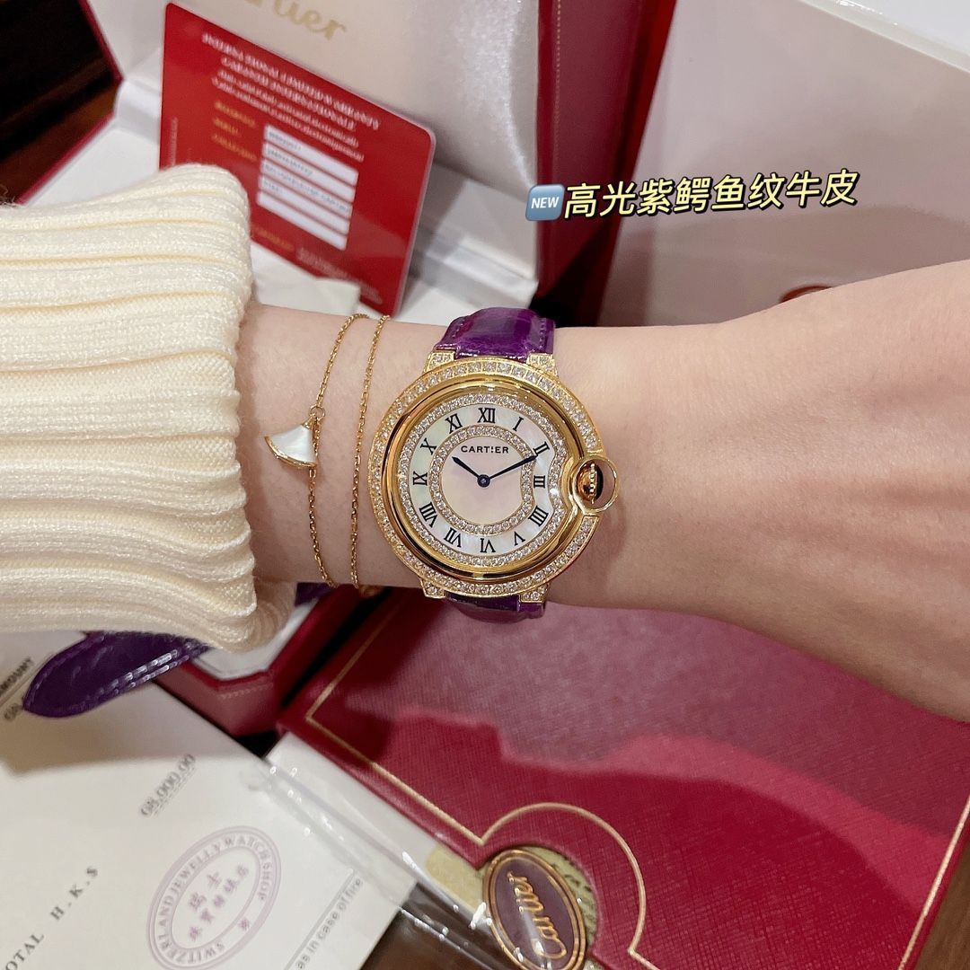 CARTIER カルティエ バロンブルー レディース腕時計 36mm