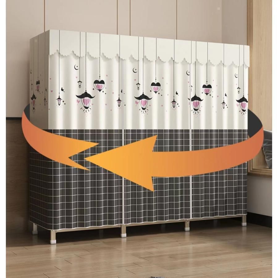 クローゼット ハンガーラック 衣服収納 棚付き 幅と高さを調整できる伸縮タイプ ワードローブ 突っ張り固定 押し入れ シンプル折りたたみ式 MARWIL-DEMENAGEMENTS_CH