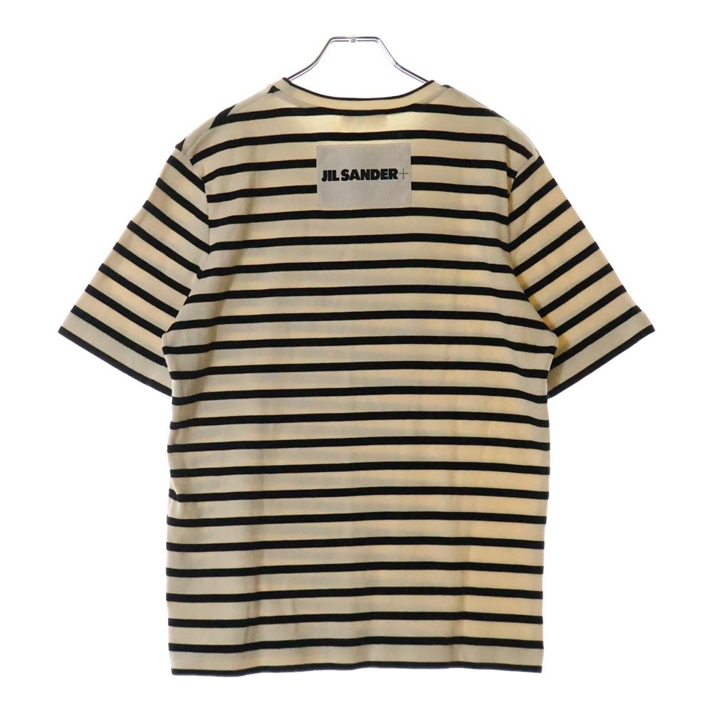 関送込【Jil Sander】バック ロゴラベル ボーダー 半袖 Tシャツ JIL SANDER JILSANDER ジルサンダー トップス バッグロゴ