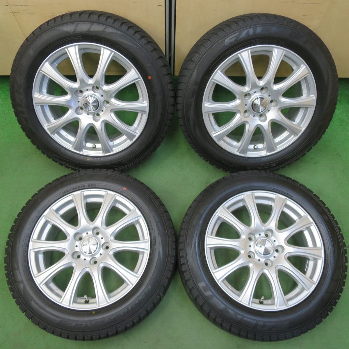 超バリ溝 キレイ 9.5分以上 スタッドレス 195|60R16 ファルケン エスピア W-ACE LAUFBAHN ラウフバーン 16インチ PCD114.3|5H 5050804イス