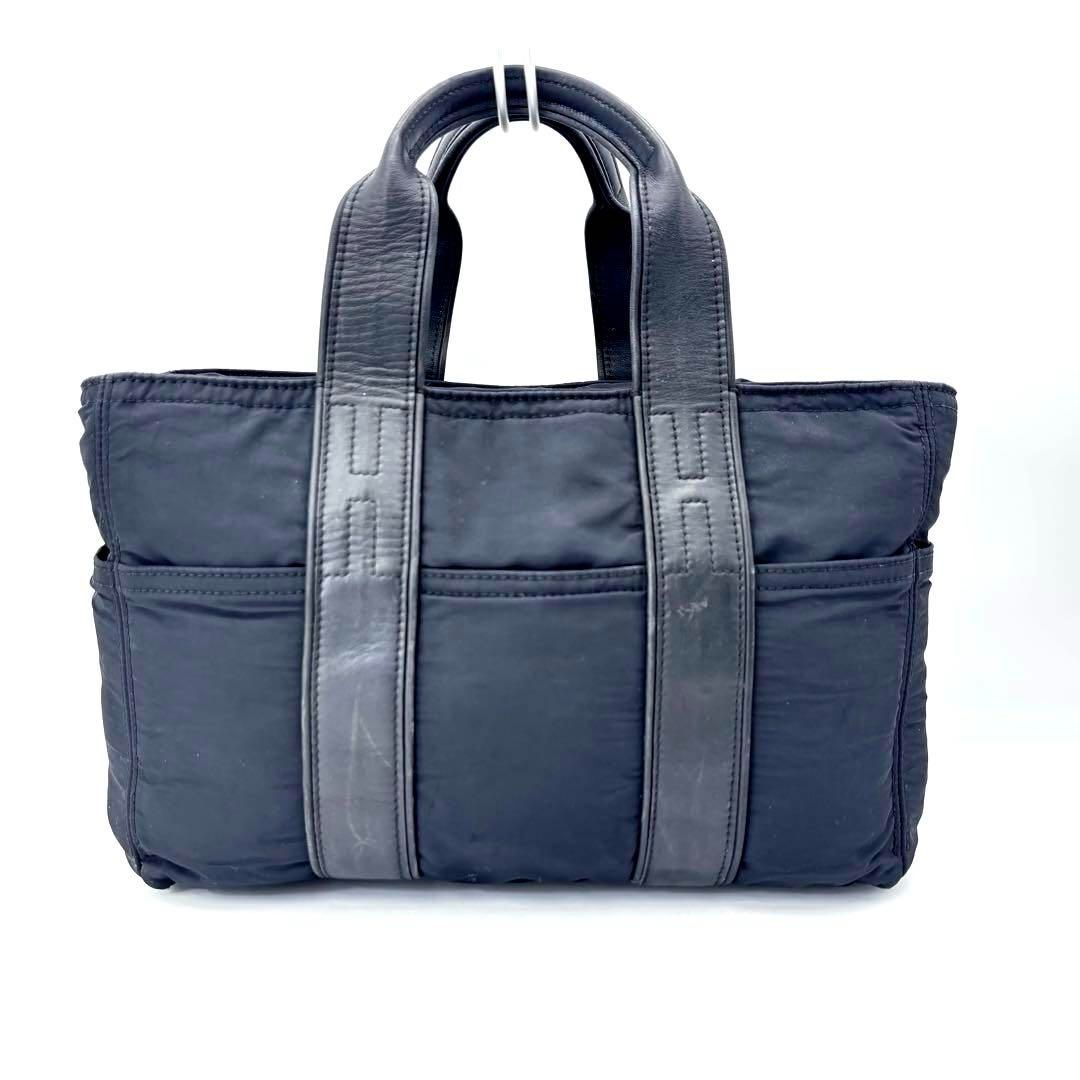 HERMES エルメス アカプMM トートバッグ ブラック ナイロン
