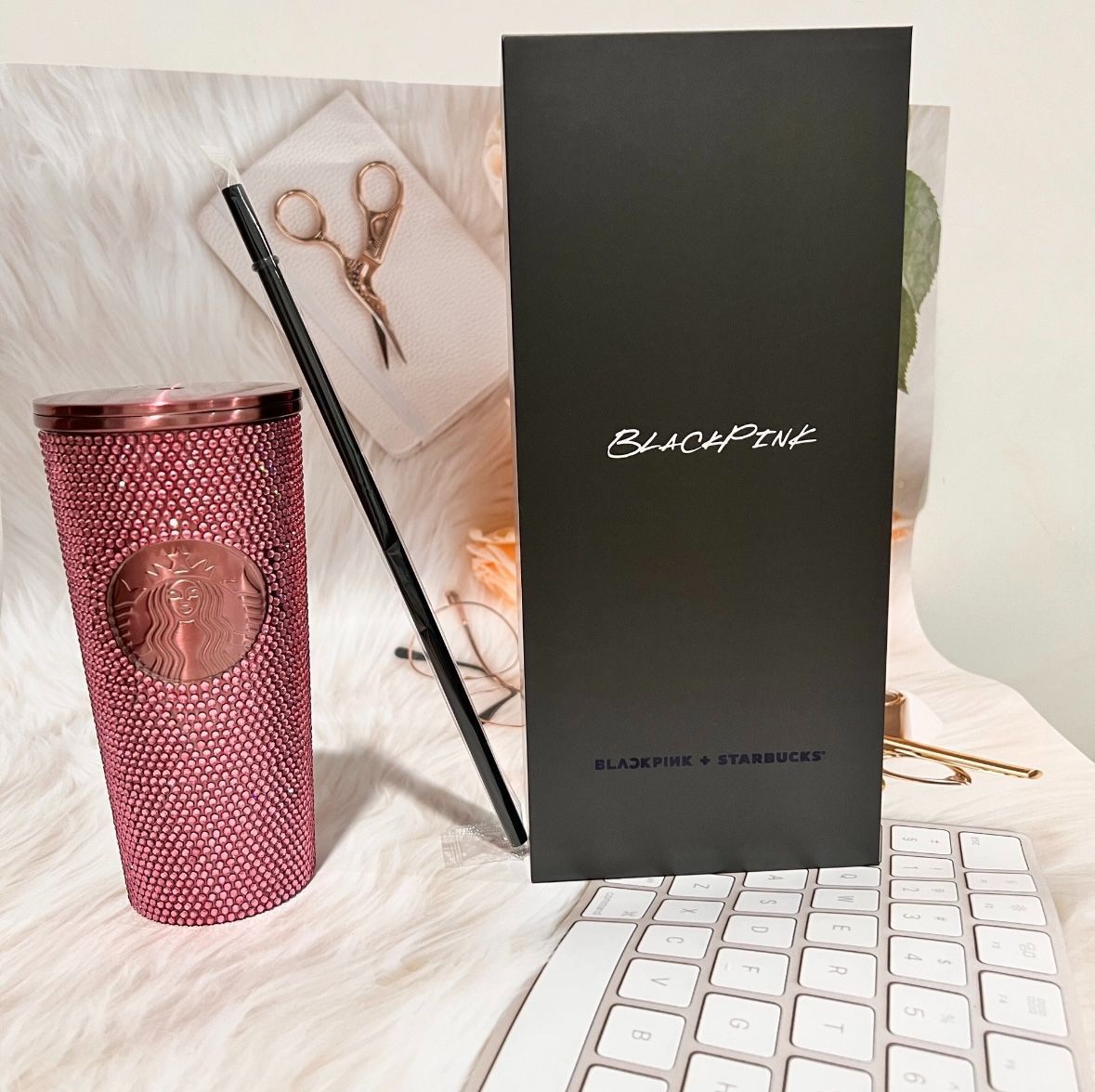 BLACKPINK スターバックス スパンコール コールドカップ タンブラー 
