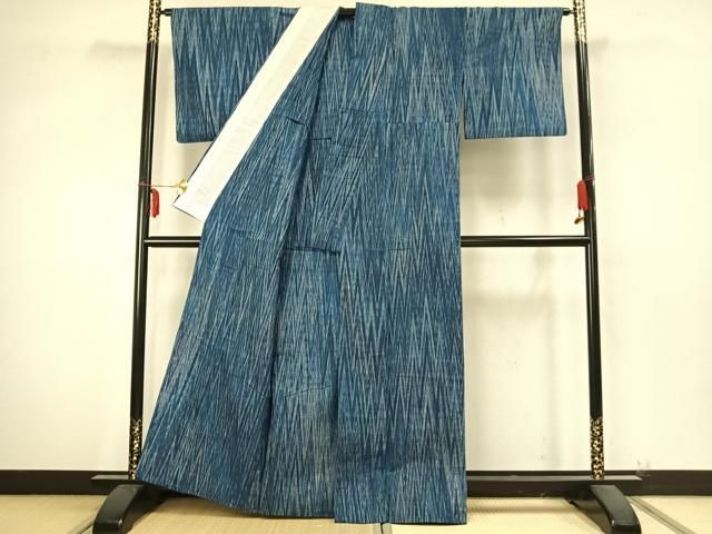 平和屋着物▽上質な紬 単衣 霞文 正絹 逸品 DAAW9161sf 平和屋