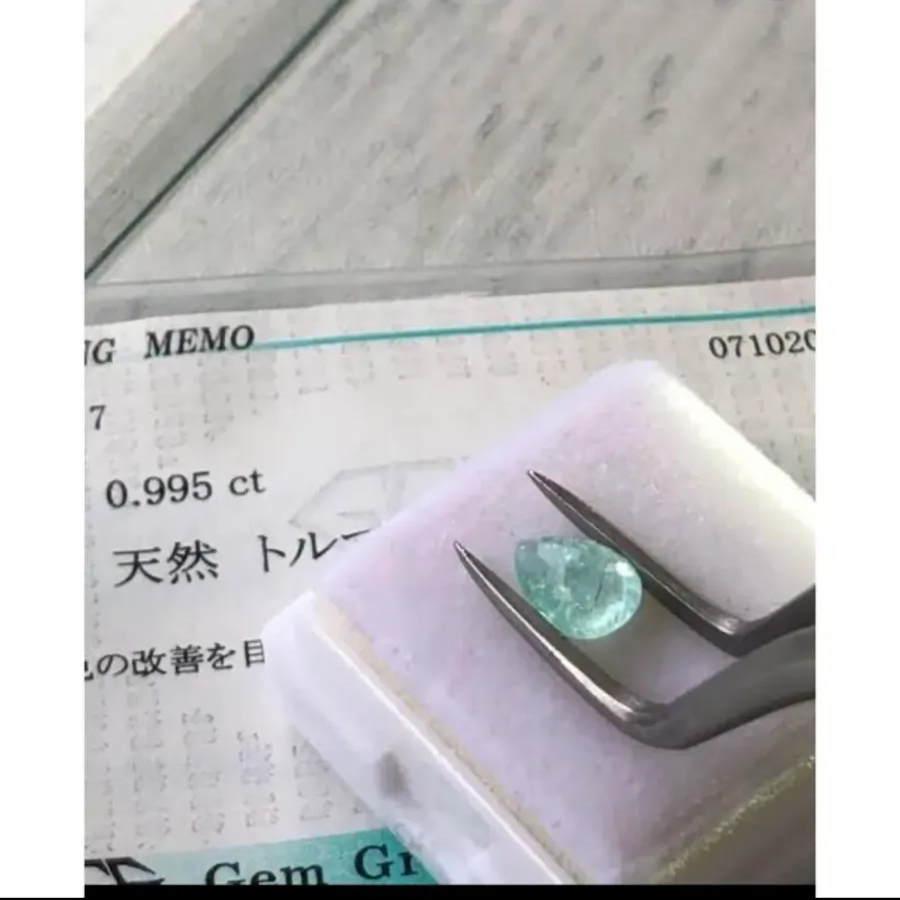 ソーティング付き 本物 天然石 パライバトルマリンルース 0.620ct