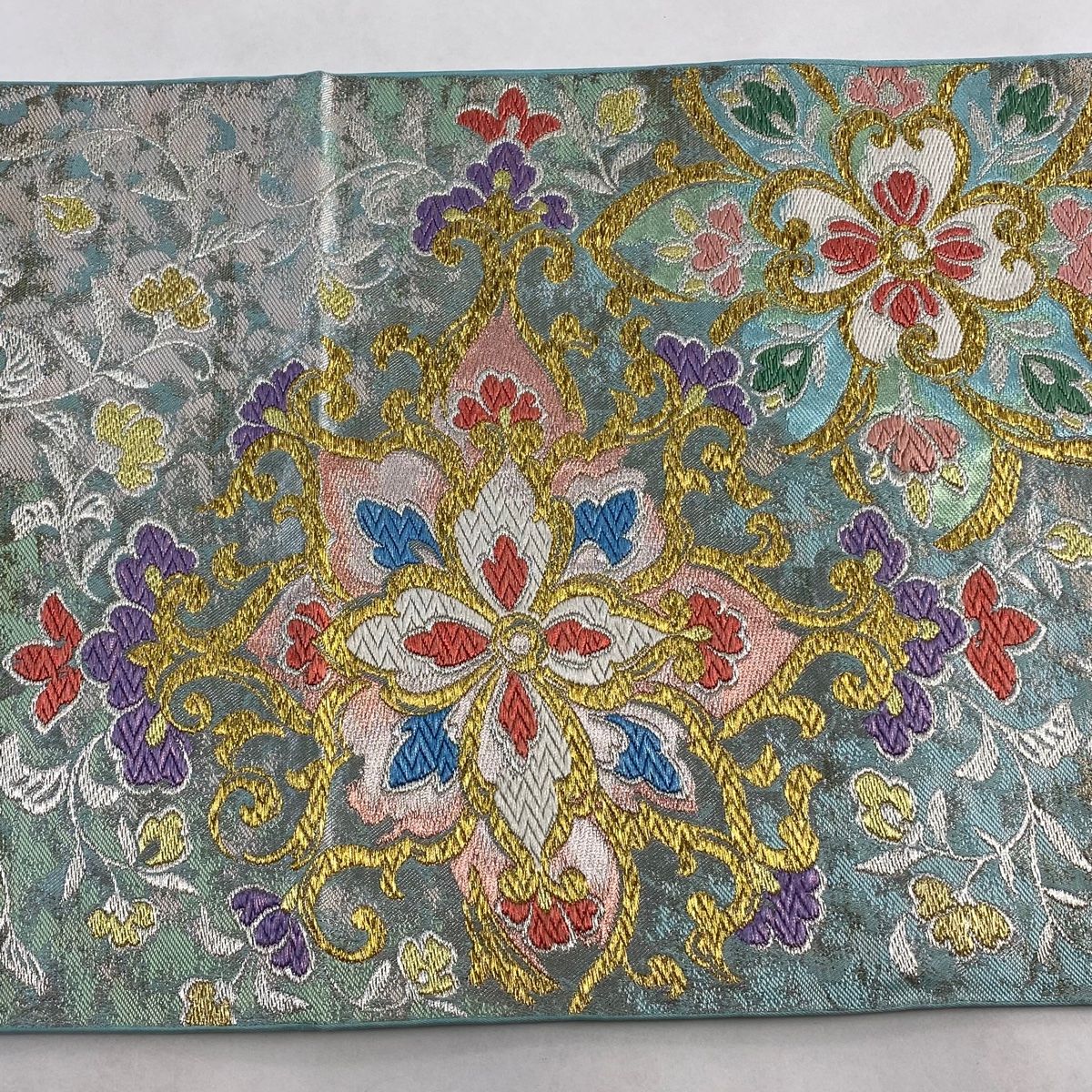 袋帯 川島織物 落款あり 華文 菊花金唐織 六通 正絹 ☆美品☆