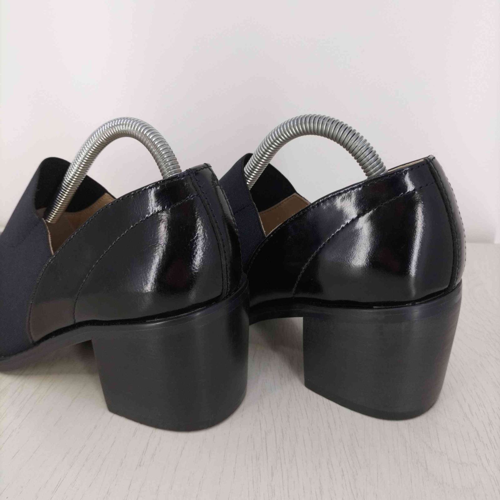 クラネ　CLANE ワイドゴアシューズ ブラック　38 クラネ CLANE WIDE GORE FLAT SHOES ワイドゴア フラットシューズ