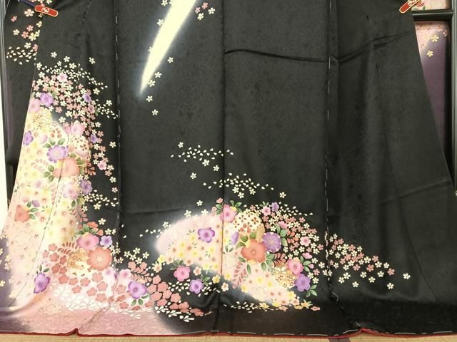 平和屋着物○豪華振袖 花丸文 暈し染め 金彩 丹後ちりめん 仮絵
