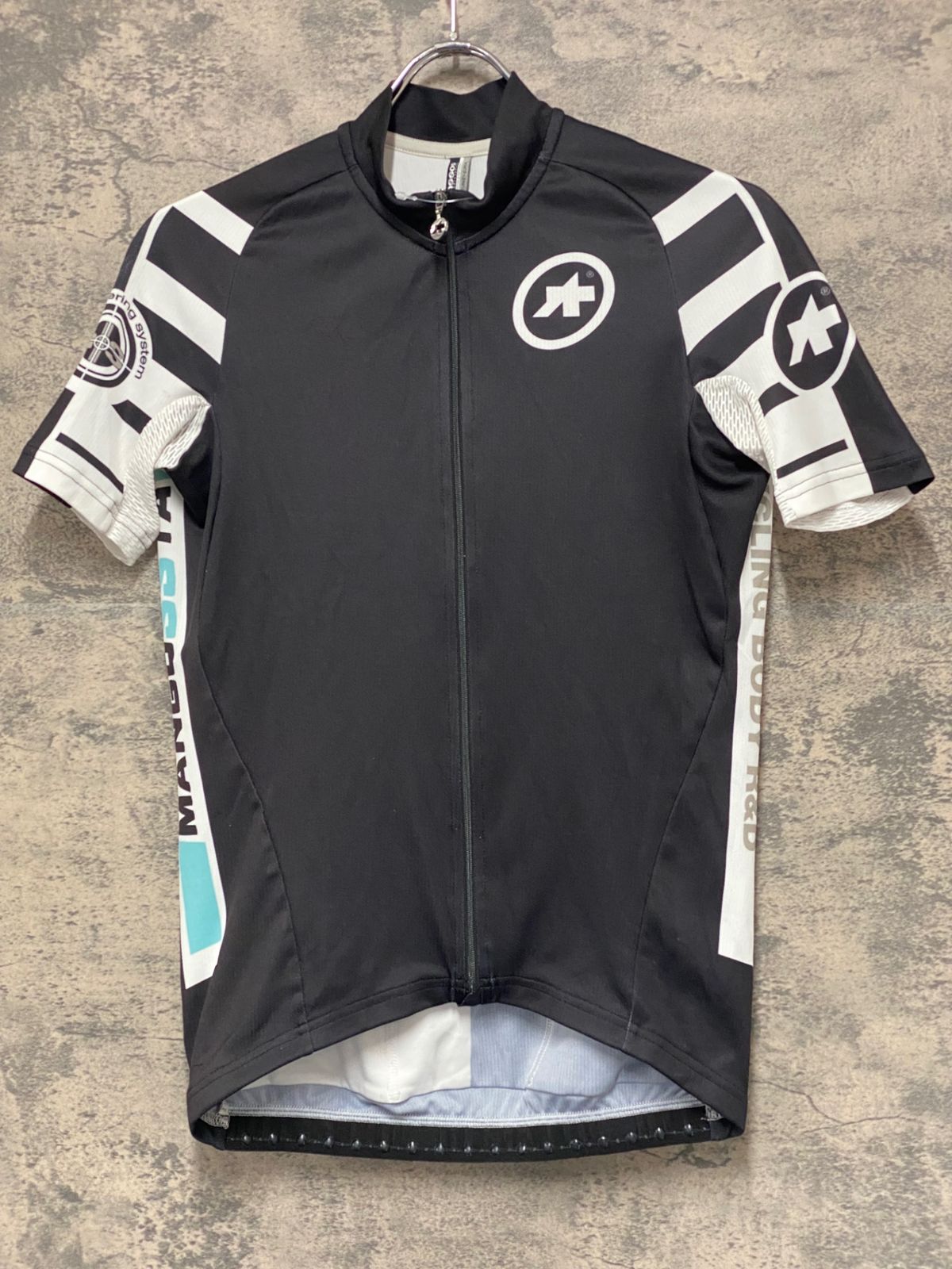 アソス　サイクルジャージ　半袖 assos アソス SS.centoサイクルジャージ 半袖 白×黒 E/14 L