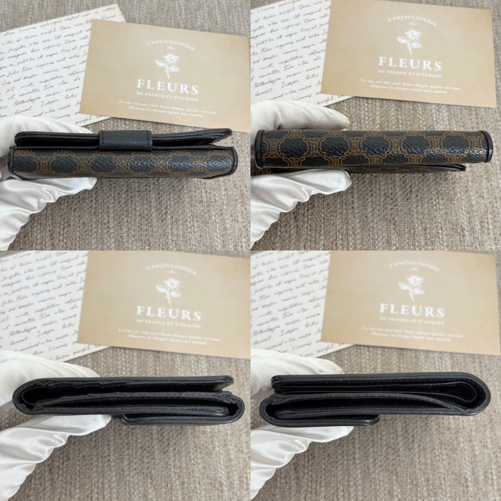 【美品】CELINE セリーヌ　マカダム柄　ウォレットチェーン CELINE - 【美品】CELINE セリーヌ マカダム柄 ウォレットチェーンの