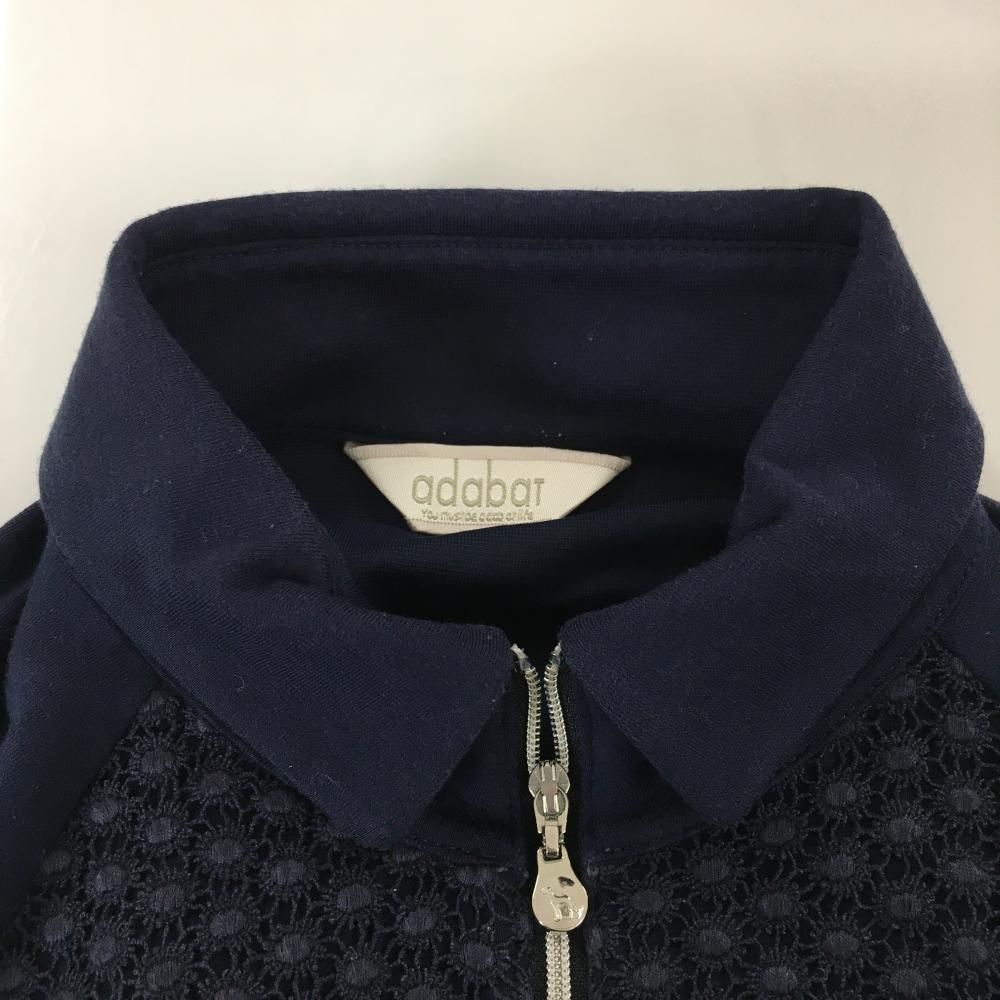 新品タグ付】adabat ハーフジップ 長袖ポロシャツ ゴルフ 36 Sサイズ