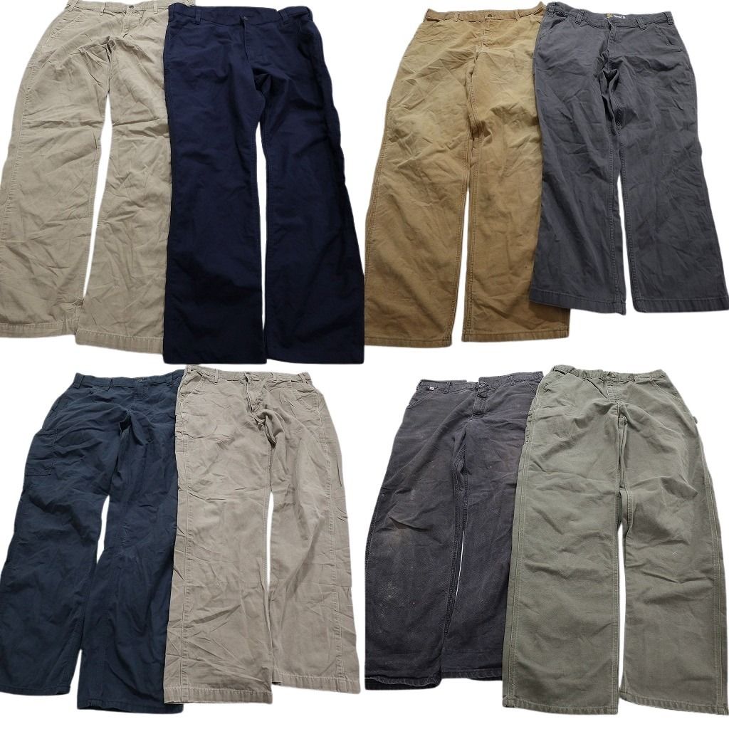 古着卸 カーハート Carhartt ダック ペインター パンツ 8枚セット メンズ 38 フェード ワークパンツ 古着 NA5416