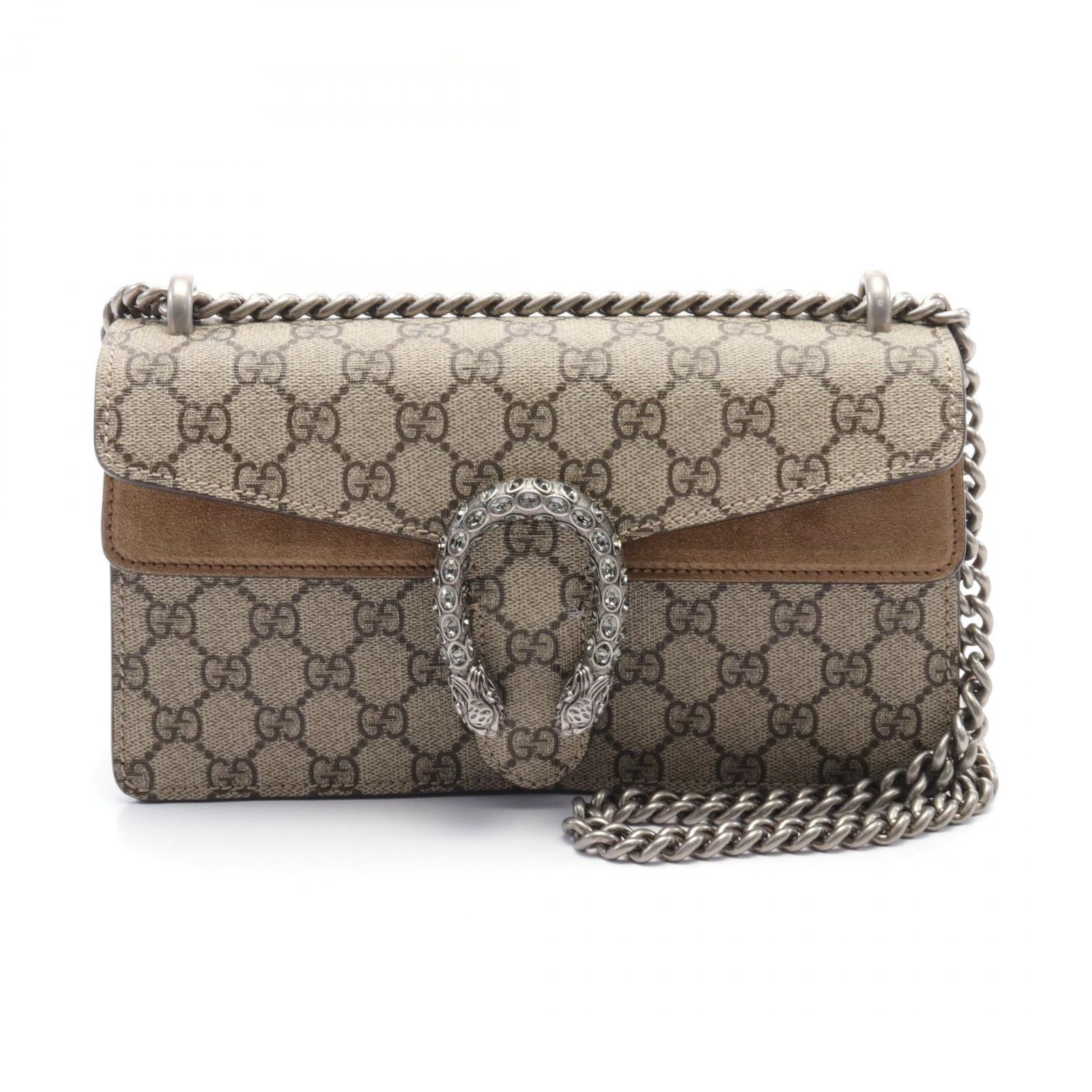 グッチ GUCCI ショルダーバッグ ディオニュソス スモール GGスプリーム 49962392TJN8660 ベージュ|エボニー PVCコーティングキャンバス スウェード ディオニュソス ショルダーバッグ レディース