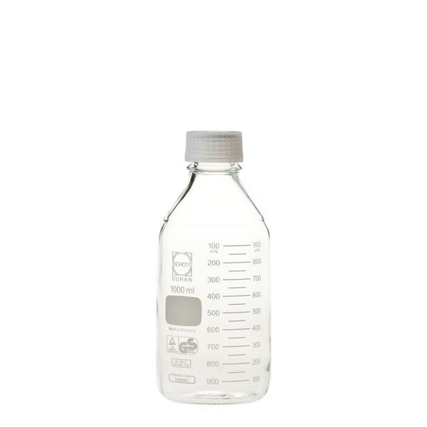 プレミアムボトル（メジュームびん） 白キャップ付 1L 017260-1000A