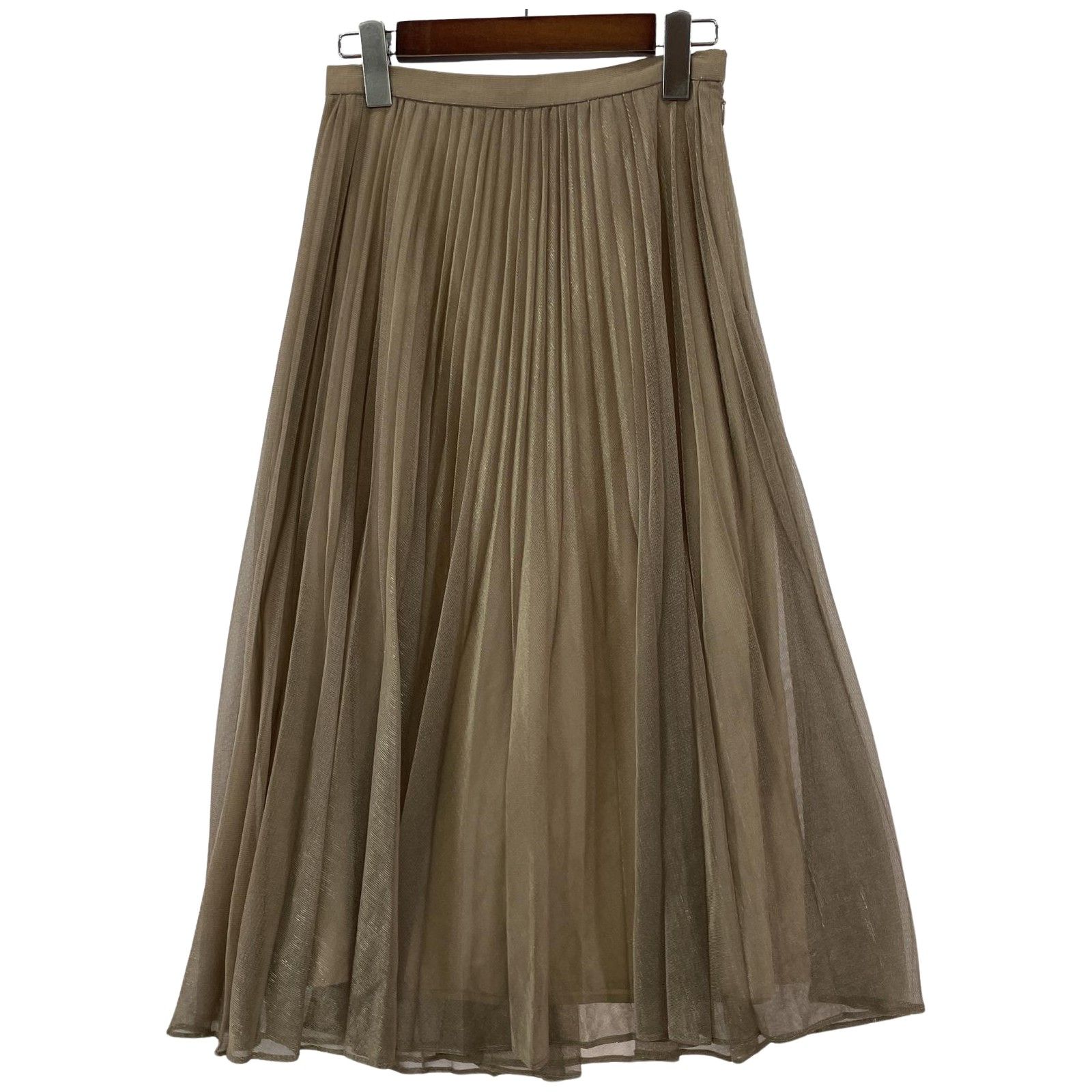Stola. ストラ プリーツロングスカート size38/ベージュ系 - メルカリ