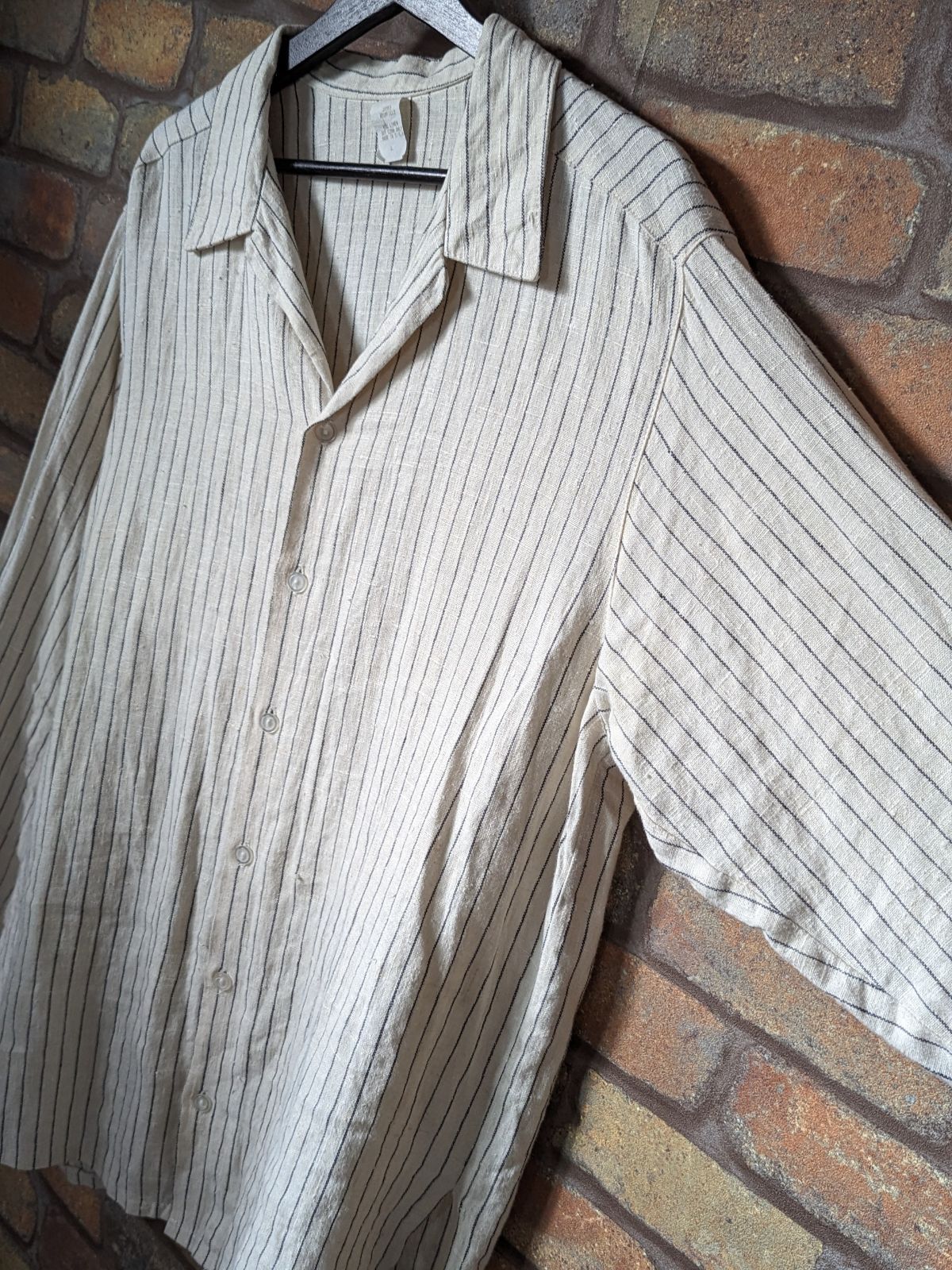 90's-00's JAMES BRUMFIELD OpenCollar LinenShirt 90年代 00年代