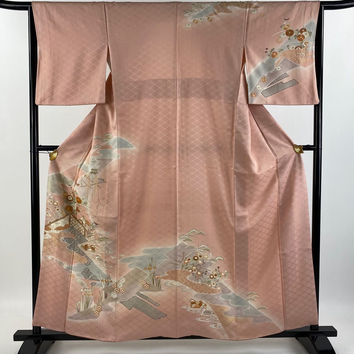 平和屋着物□極上 皇室献上作家 北出与三郎 訪問着 大王松 暈し染め