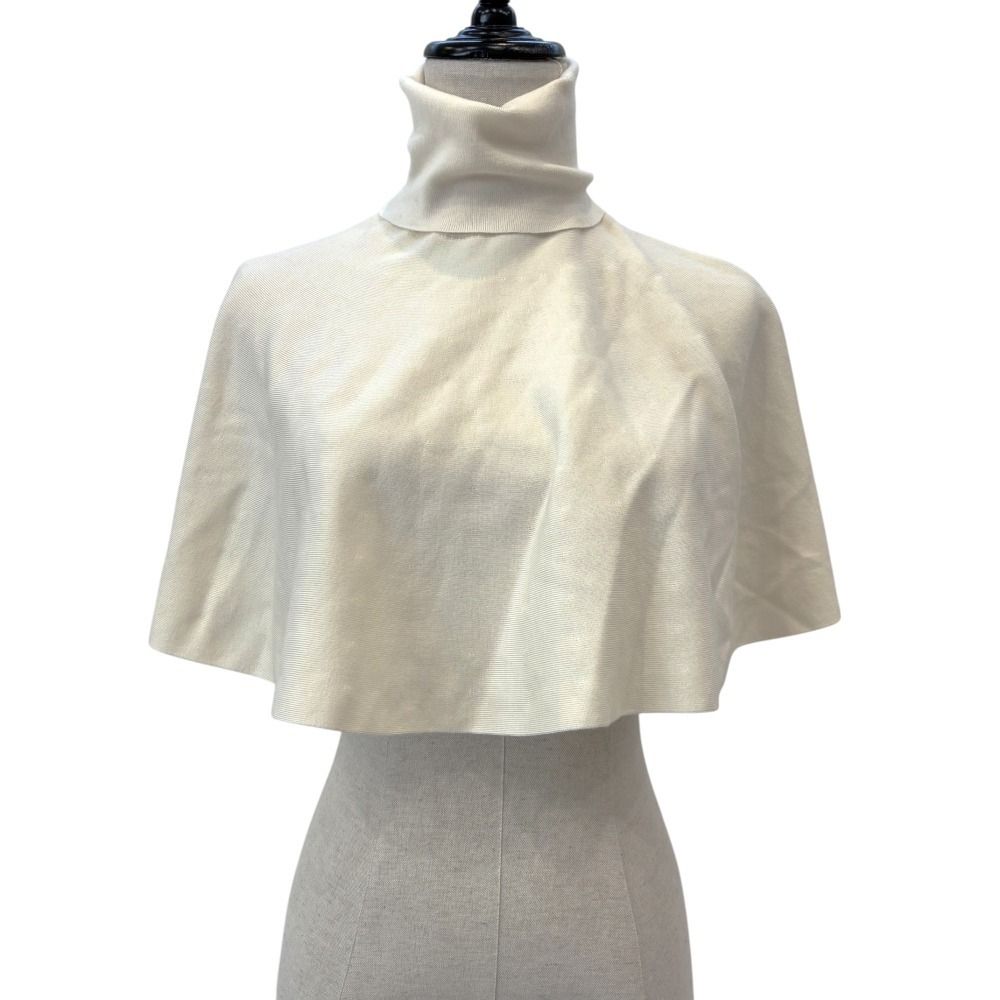 良品 23AW EPOCA エポカ スーパーファインウール ケープレイヤードニット カットソー 40 オフホワイト レディース 古着 中古 良品 23AW EPOCA エポカ スーパーファインウール ケープ