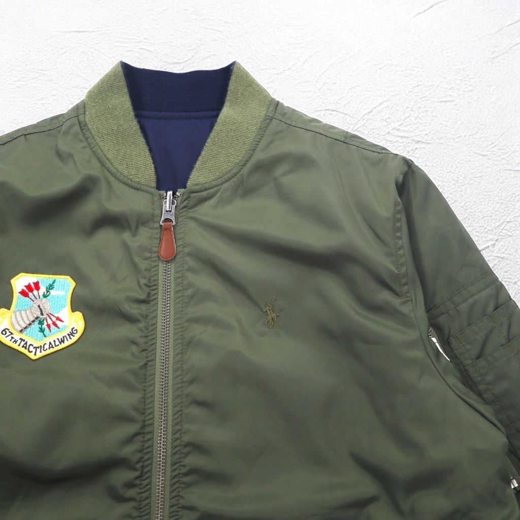 【極希少】ラルフローレン　フライトジャケット　MA-1 ブルゾン　リバーシブル 楽天市場】ラルフローレン POLO Ralph Lauren MA-1 フライト