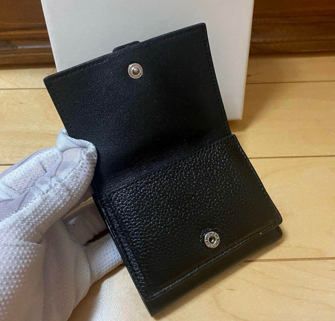 グレー レザー 三つ折り財布 ロエベ LOEWE LOEWE(ロエベ) 3つ折り財布