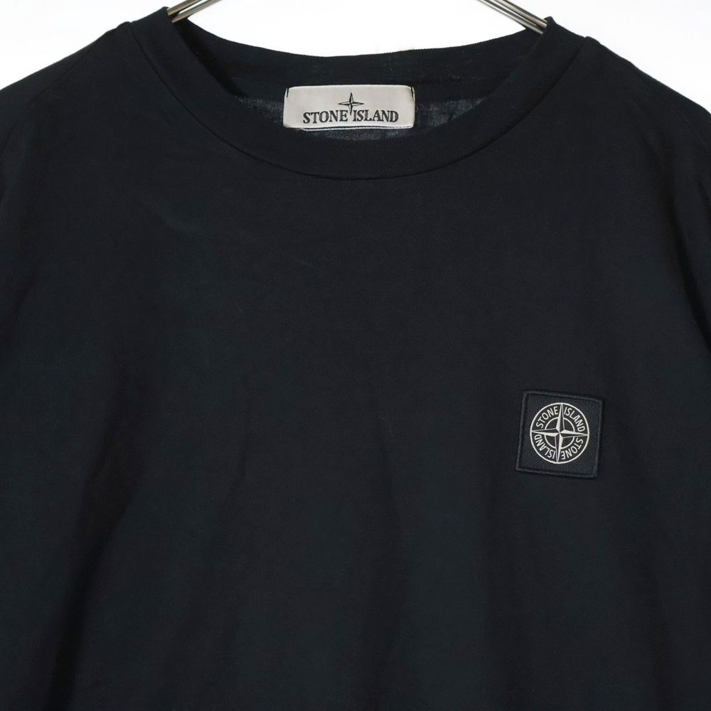 STONE  ブラック　長袖カットソー STONE ISLAND (ストーンアイランド) LOGO PATCH LONG SLEEVE