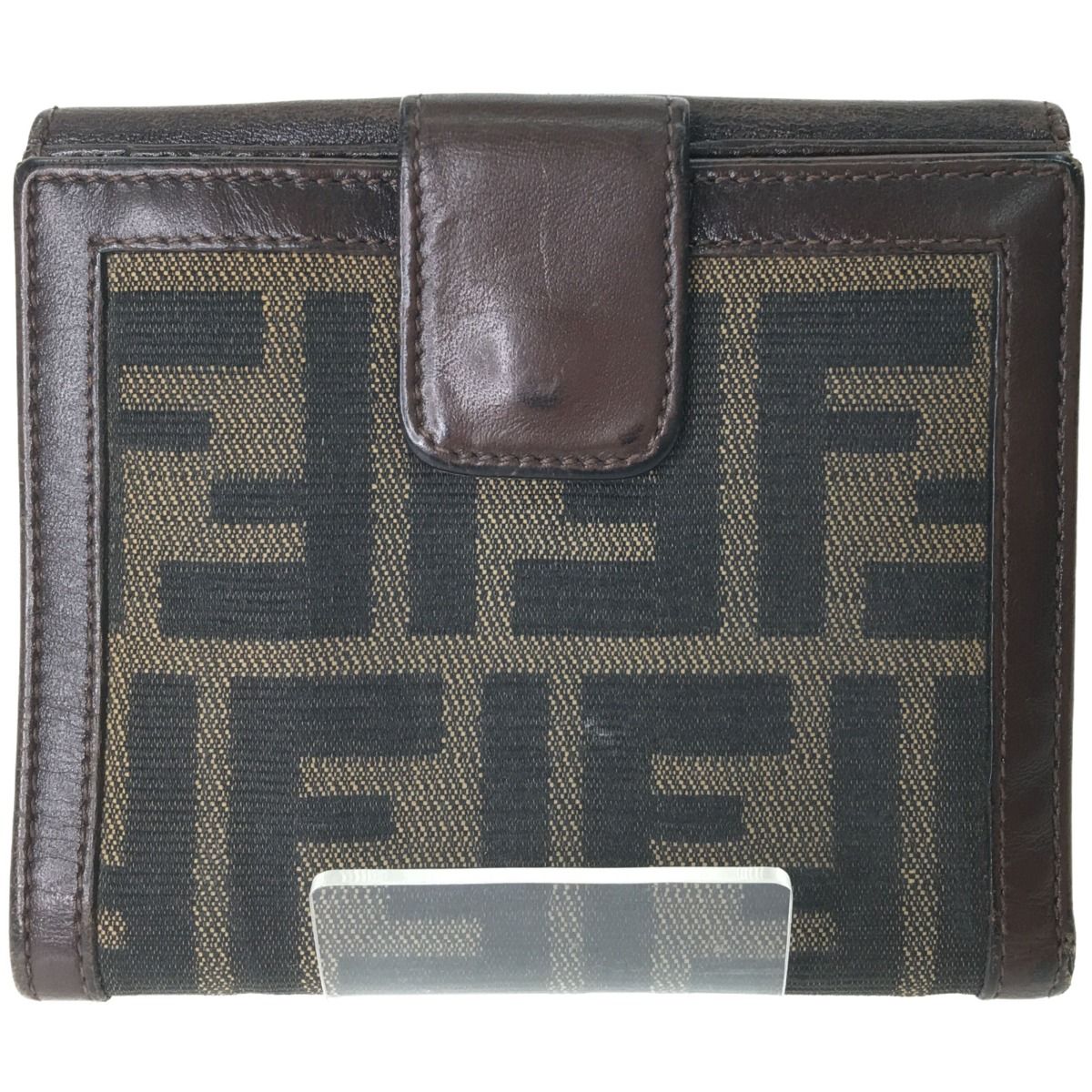 ▽▽FENDI フェンディ レディース 二つ折り財布 ズッカ Wホック ...