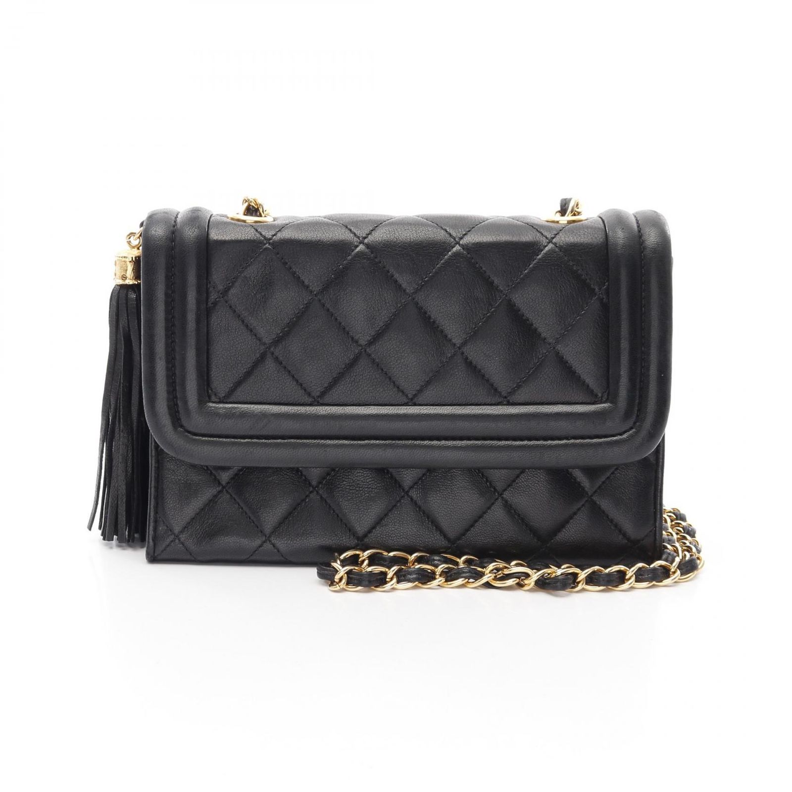 CHANEL★シャネル マトラッセフリンジチェーンショルダーAランク シャネル(CHANEL)シャネル マトラッセフリンジチェーン