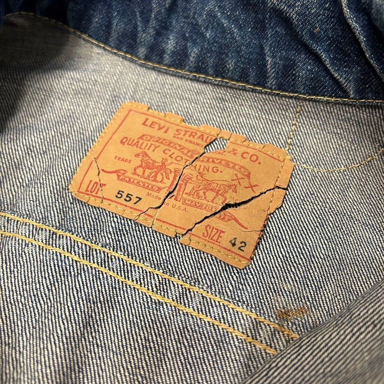 60s ビンテージ LEVI'S 557 Big E デニム ジャケット サイズ42 3rd サード USA製 60年代 vintage リーバイス  ビッグE サード ジージャン アメリカ製 濃 - メルカリ