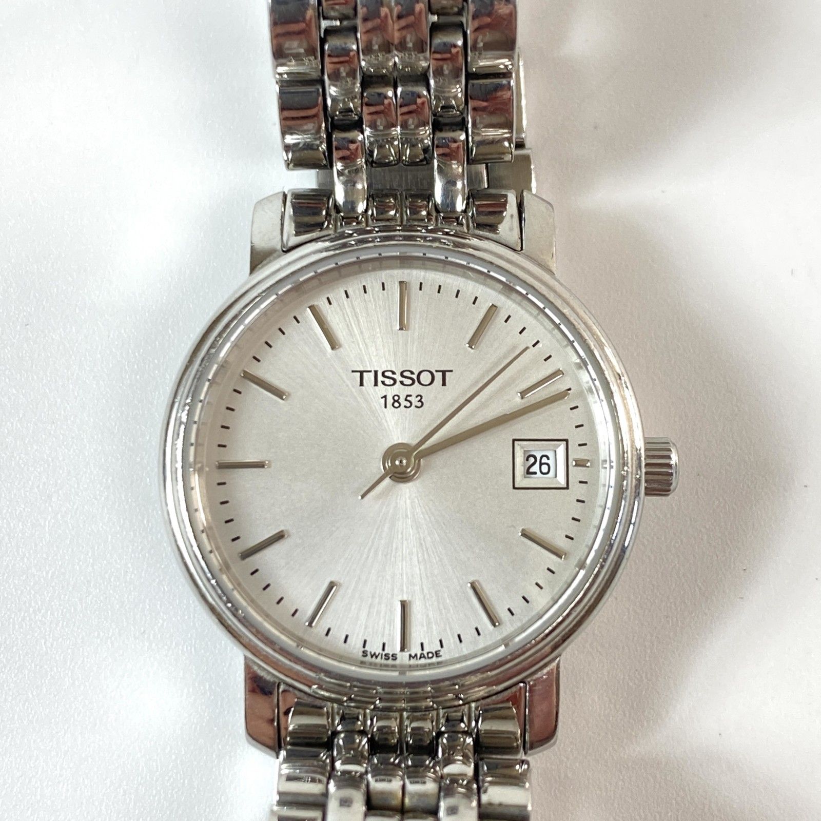 ティソ TISSOT レディース T825/T925 シルバー文字盤 SSクォーツ