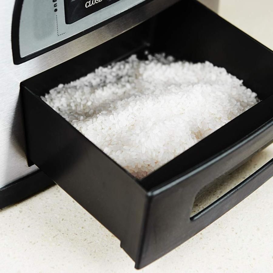 米びつ ライスバレルグレインボックス食品容器防虫防湿シールライスシリンダー家庭用貯蔵ライスボックス30kgステンレススチールスマートラ