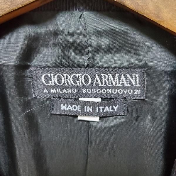 アルマーニ ジャケット サイズ44 XL シルク混 イタリア製 ノーカラー ARMANI JEANS(アルマーニジーンズ) ノーカラージャケット レッド