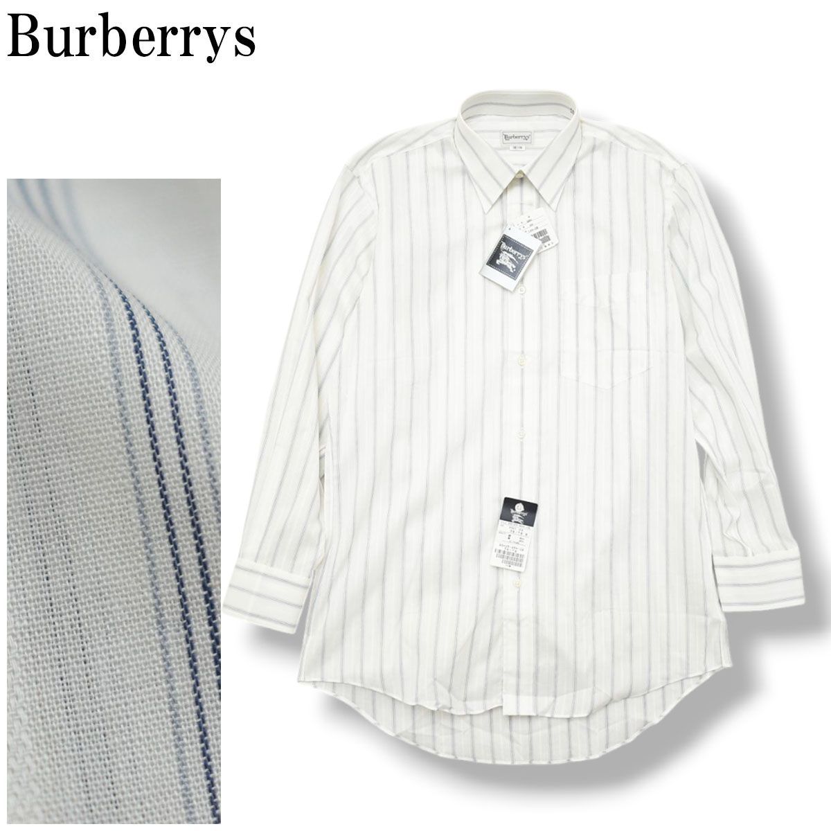 新品】 バーバリー Burberrys 長袖 コットンリネン ストライプ柄
